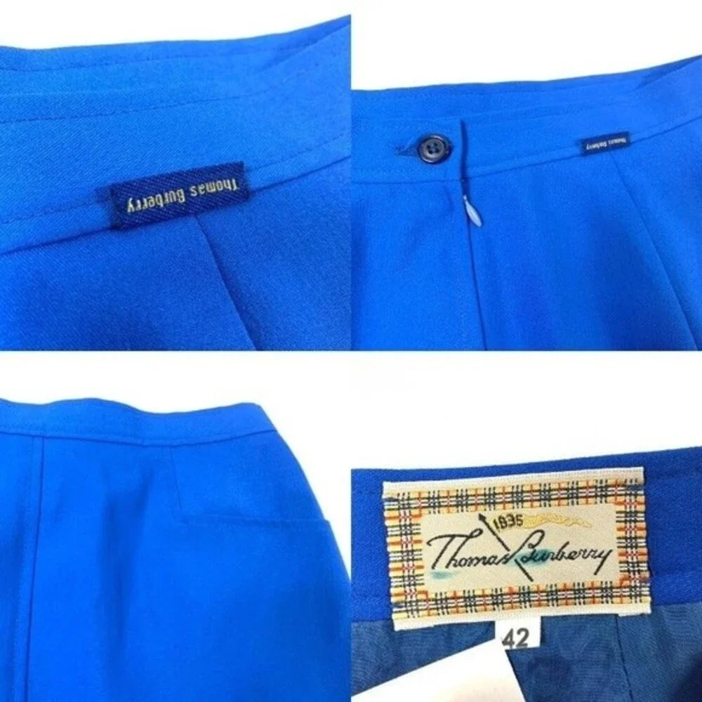 Vintage Thomas Burberry Pencil Skirt Womens 42‎ (US 8) Blue - Picture 6 of 6